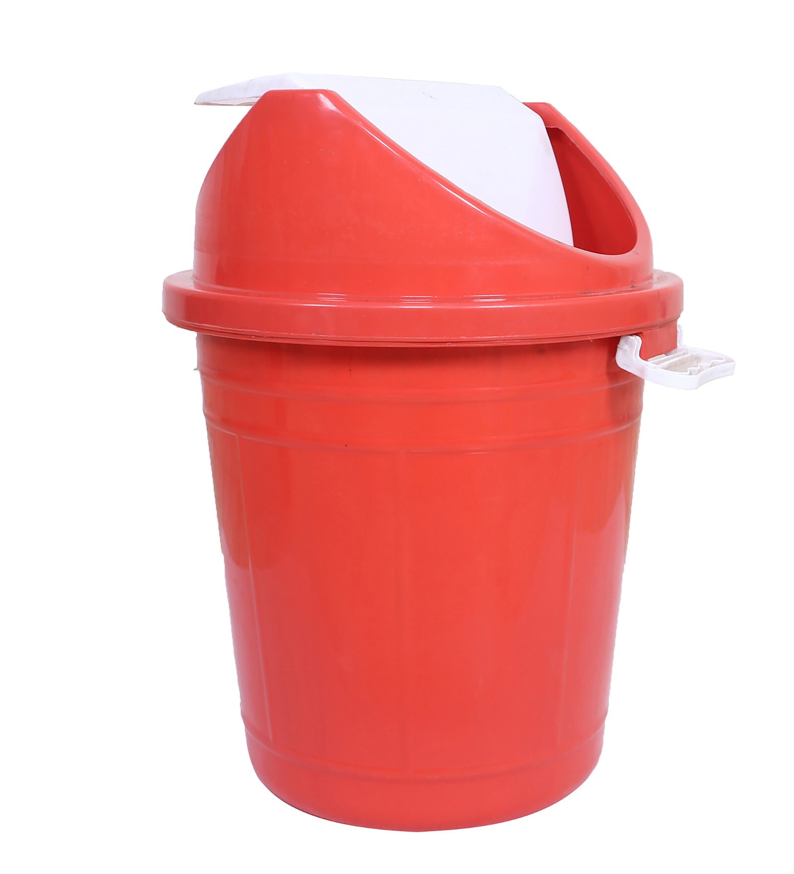 Buy 30 Litre Red Plastic Swing Top Dustbin By Kuber Industries at 43