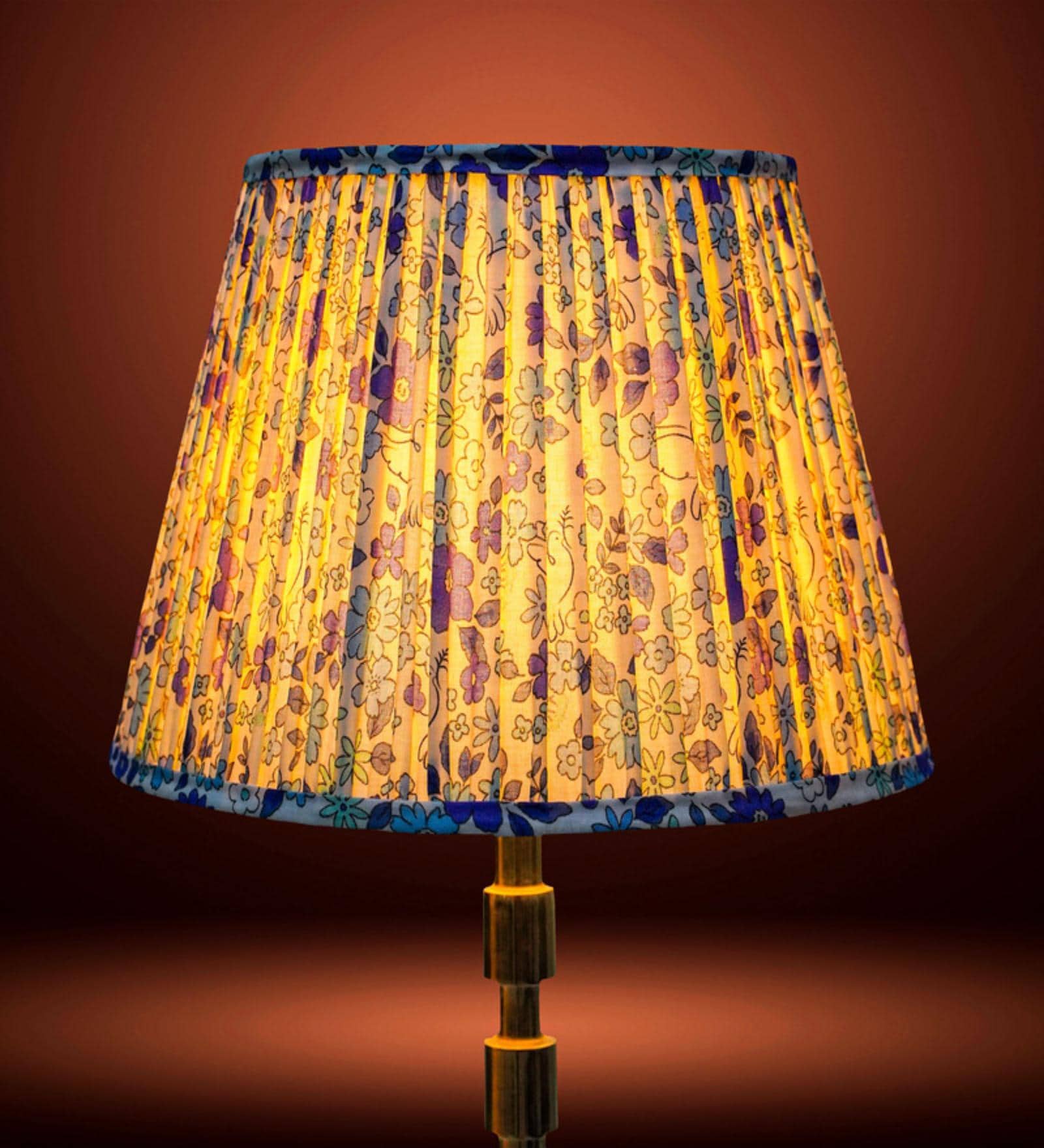 Blue 30cm straight empire premium softback lamp shade in cotton