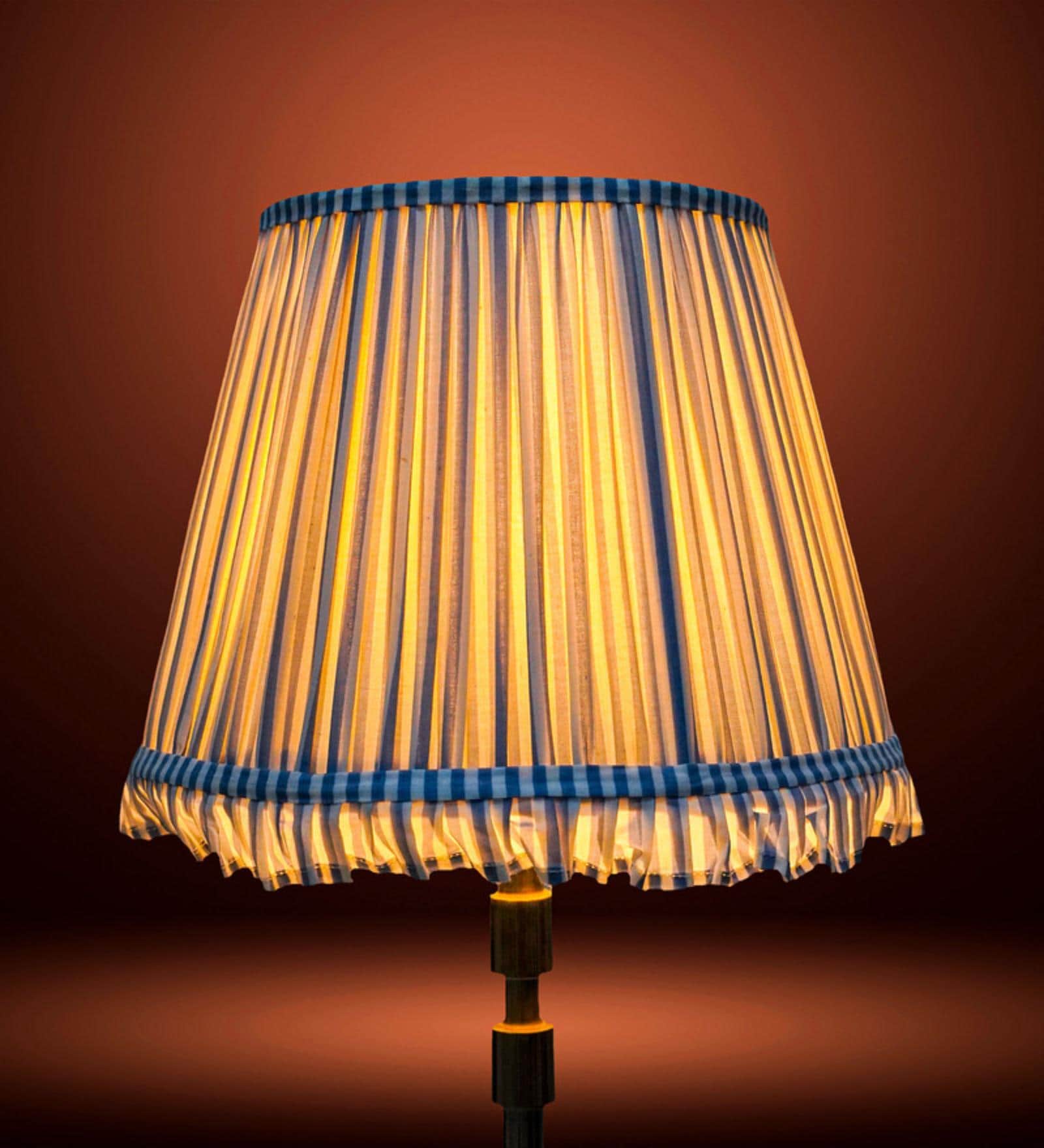 Blue 30cm straight empire premium softback lamp shade in cotton