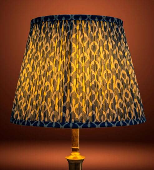 Blue 30cm straight empire premium softback lamp shade in cotton