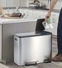 30+15 Litre Metallic Stainless Steel Dustbin