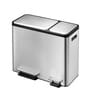 30+15 Litre Metallic Stainless Steel Dustbin
