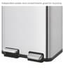 30+30 Litre Metallic Stainless Steel Dustbin
