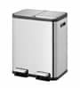 30+30 Litre Metallic Stainless Steel Dustbin