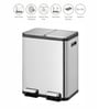 30+30 Litre Metallic Stainless Steel Dustbin