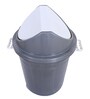 30 Litre Grey Plastic Swing Top Dustbin 