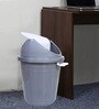 30 Litre Grey Plastic Swing Top Dustbin 
