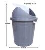 30 Litre Grey Plastic Swing Top Dustbin 
