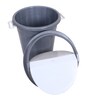 30 Litre Grey Plastic Swing Top Dustbin 