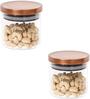 300 ml Borosilicate Glass Kitchen Storage Jar with Golden Metallic Lid