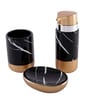 300 ML Set Of 3 Black Porcelain Timeless Touch Bath Set