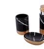 300 ML Set Of 3 Black Porcelain Timeless Touch Bath Set