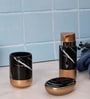 300 ML Set Of 3 Black Porcelain Timeless Touch Bath Set