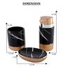 300 ML Set Of 3 Black Porcelain Timeless Touch Bath Set
