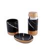 300 ML Set Of 3 Black Porcelain Timeless Touch Bath Set
