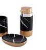 300 ML Set Of 3 Black Porcelain Timeless Touch Bath Set
