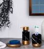 300 ML Set Of 3 Black Porcelain Timeless Touch Bath Set