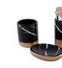 300 ML Set Of 3 Black Porcelain Timeless Touch Bath Set