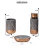 300 ML Set Of 3 Grey Porcelain Timeless Touch Bath Set