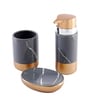 300 ML Set Of 3 Grey Porcelain Timeless Touch Bath Set