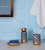 300 ML Set Of 3 Grey Porcelain Timeless Touch Bath Set