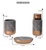 300 ML Set Of 3 Grey Porcelain Timeless Touch Bath Set
