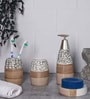 300 ML Set Of 4 Beige Porcelain Pebble Creek Bath Set