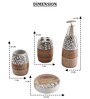 300 ML Set Of 4 Beige Porcelain Pebble Creek Bath Set