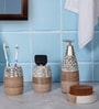 300 ML Set Of 4 Beige Porcelain Pebble Creek Bath Set