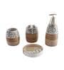 300 ML Set Of 4 Beige Porcelain Pebble Creek Bath Set
