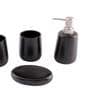 300 ML Set Of 4 Black Porcelain Bath Bliss Set
