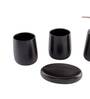 300 ML Set Of 4 Black Porcelain Bath Bliss Set
