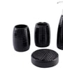 300 ML Set Of 4 Black Porcelain Glaze & Shine Bath Set