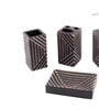 300 ML Set Of 4 Black Porcelain Vintage Charm Bath Set