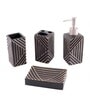 300 ML Set Of 4 Black Porcelain Vintage Charm Bath Set