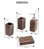 300 ML Set Of 4 Brown Porcelain Vintage Charm Bath Set