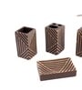 300 ML Set Of 4 Brown Porcelain Vintage Charm Bath Set
