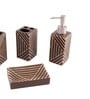 300 ML Set Of 4 Brown Porcelain Vintage Charm Bath Set