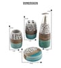 300 ML Set Of 4 Green Porcelain Pebble Creek Bath Set
