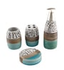 300 ML Set Of 4 Green Porcelain Pebble Creek Bath Set