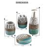 300 ML Set Of 4 Green Porcelain Pebble Creek Bath Set