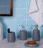 300 ML Set Of 4 Grey Porcelain Bath Bliss Set