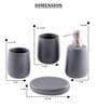 300 ML Set Of 4 Grey Porcelain Bath Bliss Set