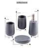 300 ML Set Of 4 Grey Porcelain Bath Bliss Set