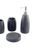 300 ML Set Of 4 Grey Porcelain Glaze & Shine Bath Set