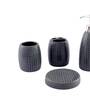 300 ML Set Of 4 Grey Porcelain Glaze & Shine Bath Set