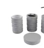 300 ML Set Of 4 Grey Porcelain Matte Ebony Bath Set