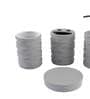 300 ML Set Of 4 Grey Porcelain Matte Ebony Bath Set
