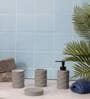300 ML Set Of 4 Grey Porcelain Matte Ebony Bath Set