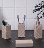 300 ML Set Of 4 Grey Porcelain Vintage Charm Bath Set